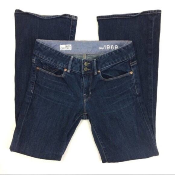 GAP 1969 Perfect Boot Jeans size 2/26 x 29 Low-Rise Bootcut Stretch Denim - Picture 9 of 15
